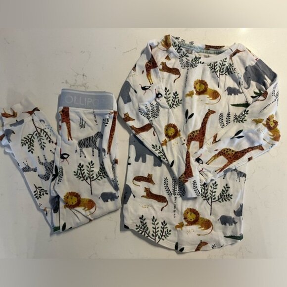 Loulou lollipop safari two piece pajama set - Picture 1 of 2